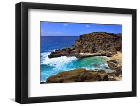 Halona Beach Cove, Island of Oahu, Hawaii, USA-null-Framed Art Print