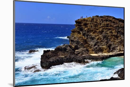 Halona Beach Cove, Island of Oahu, Hawaii, USA-null-Mounted Art Print