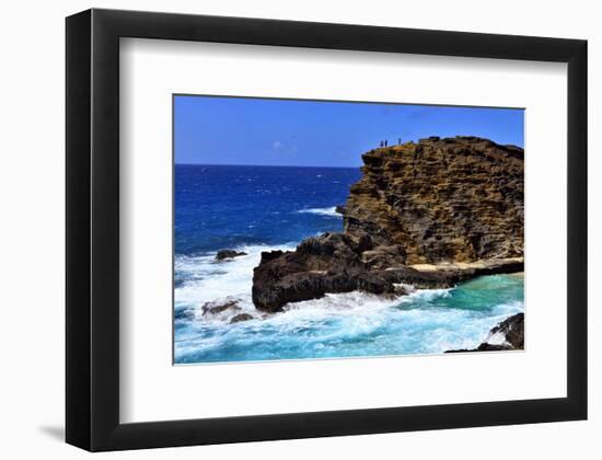 Halona Beach Cove, Island of Oahu, Hawaii, USA-null-Framed Art Print