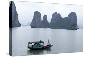 Halong (Ha Long) Bay, UNESCO World Heritage Site, Vietnam, Indochina, Southeast Asia, Asia-Bruno Morandi-Stretched Canvas