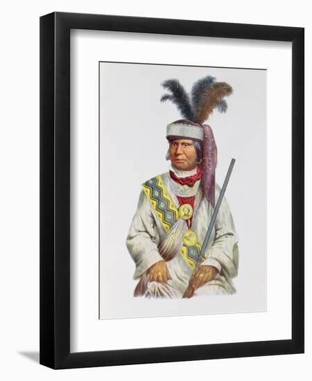 Halpatter-Micco or Billy Bowlegs, a Seminole Chief, C.1825, Illustration from 'The Indian Tribes…-Charles Bird King-Framed Giclee Print