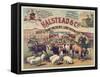 Halstead and Co. Beef and Pork Packers, Lard Refiners and Co.-null-Framed Stretched Canvas