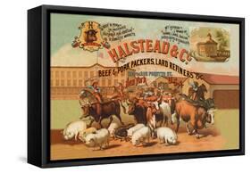 Halstead and Company Beef and Pork Packers-Richard Brown-Framed Stretched Canvas