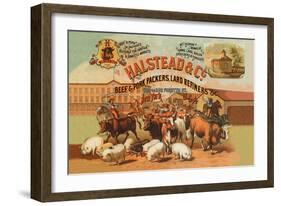 Halstead and Company Beef and Pork Packers-Richard Brown-Framed Art Print