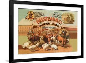 Halstead and Company Beef and Pork Packers-Richard Brown-Framed Premium Giclee Print