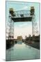 Halsted Street Lift Bridge-null-Mounted Art Print