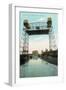 Halsted Street Lift Bridge-null-Framed Art Print