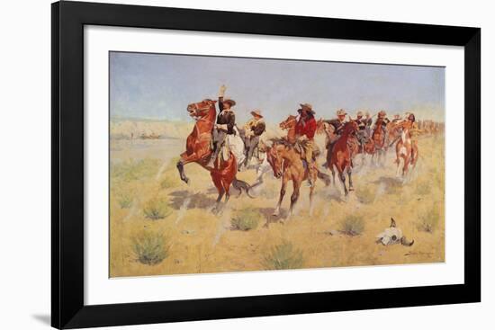 Halt-Dismount-Frederic Sackrider Remington-Framed Art Print