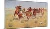 Halt-Dismount-Frederic Sackrider Remington-Mounted Art Print