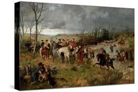 Halt of Prince Charles Edward on the Banks of the Nairne, 1878-Richard Beavis-Stretched Canvas