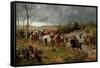 Halt of Prince Charles Edward on the Banks of the Nairne, 1878-Richard Beavis-Framed Stretched Canvas