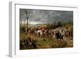 Halt of Prince Charles Edward on the Banks of the Nairne, 1878-Richard Beavis-Framed Giclee Print