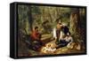 Halt on the Portage, 1871-Arthur Fitzwilliam Tait-Framed Stretched Canvas