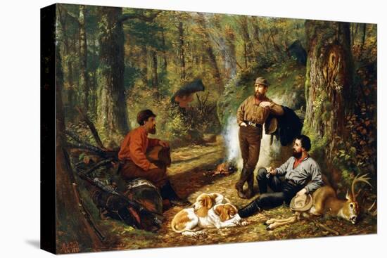 Halt on the Portage, 1871-Arthur Fitzwilliam Tait-Stretched Canvas