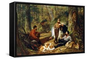 Halt on the Portage, 1871-Arthur Fitzwilliam Tait-Framed Stretched Canvas