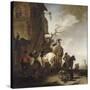 Halte de chasseurs et de cavaliers-Philips Wouwerman-Stretched Canvas