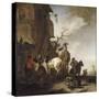 Halte de chasseurs et de cavaliers-Philips Wouwerman-Stretched Canvas