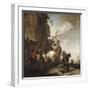 Halte de chasseurs et de cavaliers-Philips Wouwerman-Framed Giclee Print