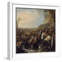 Halte de grenadiers à cheval de la maison du roi-Charles Parrocel-Framed Giclee Print