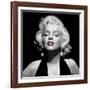 Halter Top Marilyn Red Lips-null-Framed Art Print