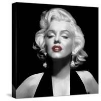 Halter Top Marilyn Red Lips-null-Stretched Canvas