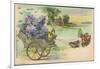 Haltgegendaslicht Litho Schmetterlinge, Blumenwagen, Kitsch, Meteor Drgm 88690-null-Framed Giclee Print