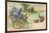 Haltgegendaslicht Litho Schmetterlinge, Blumenwagen, Kitsch, Meteor Drgm 88690-null-Framed Giclee Print