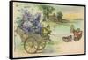 Haltgegendaslicht Litho Schmetterlinge, Blumenwagen, Kitsch, Meteor Drgm 88690-null-Framed Stretched Canvas