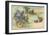 Haltgegendaslicht Litho Schmetterlinge, Blumenwagen, Kitsch, Meteor Drgm 88690-null-Framed Giclee Print