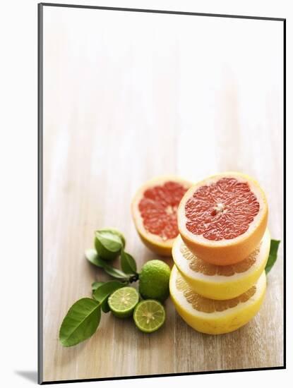 Halved Grapefruits and Limes-Louise Lister-Mounted Photographic Print