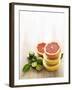 Halved Grapefruits and Limes-Louise Lister-Framed Photographic Print