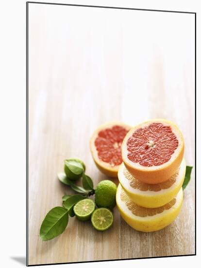 Halved Grapefruits and Limes-Louise Lister-Mounted Photographic Print