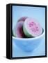 Halved Guavas in Bowl-Valerie Martin-Framed Stretched Canvas