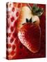 Halved Strawberry-Dieter Heinemann-Stretched Canvas