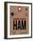 HAM Hamburg Luggage Tag 1-NaxArt-Framed Art Print