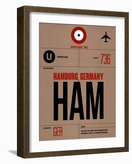 HAM Hamburg Luggage Tag 1-NaxArt-Framed Art Print