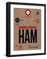 HAM Hamburg Luggage Tag 1-NaxArt-Framed Art Print