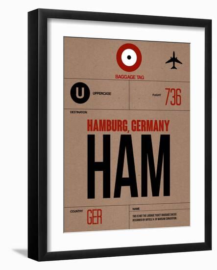 HAM Hamburg Luggage Tag 1-NaxArt-Framed Art Print