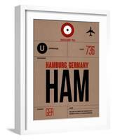 HAM Hamburg Luggage Tag 1-NaxArt-Framed Art Print