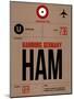 HAM Hamburg Luggage Tag 1-NaxArt-Mounted Art Print