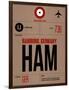 HAM Hamburg Luggage Tag 1-NaxArt-Framed Art Print