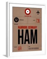 HAM Hamburg Luggage Tag 1-NaxArt-Framed Art Print