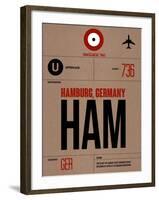 HAM Hamburg Luggage Tag 1-NaxArt-Framed Art Print