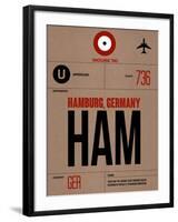 HAM Hamburg Luggage Tag 1-NaxArt-Framed Art Print