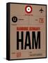 HAM Hamburg Luggage Tag 1-NaxArt-Framed Stretched Canvas