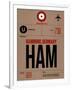 HAM Hamburg Luggage Tag 1-NaxArt-Framed Art Print