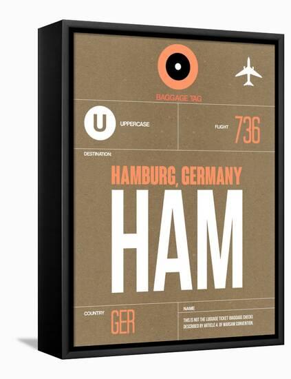 HAM Hamburg Luggage Tag 2-NaxArt-Framed Stretched Canvas