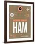 HAM Hamburg Luggage Tag 2-NaxArt-Framed Art Print