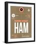 HAM Hamburg Luggage Tag 2-NaxArt-Framed Art Print