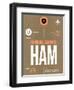 HAM Hamburg Luggage Tag 2-NaxArt-Framed Art Print